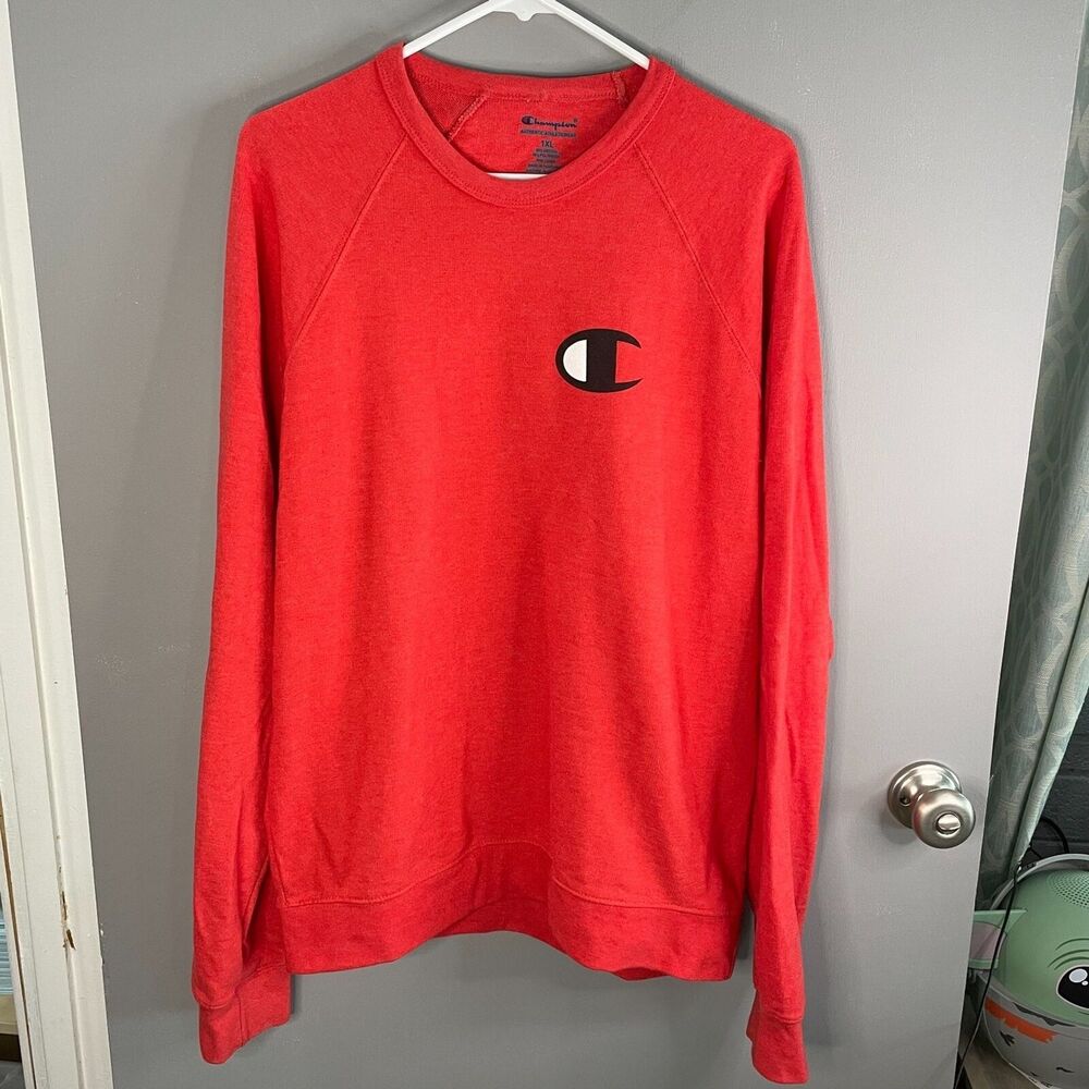 Champion Mens XL Long Sleeve Crewneck Athleticwear Sweatshirt